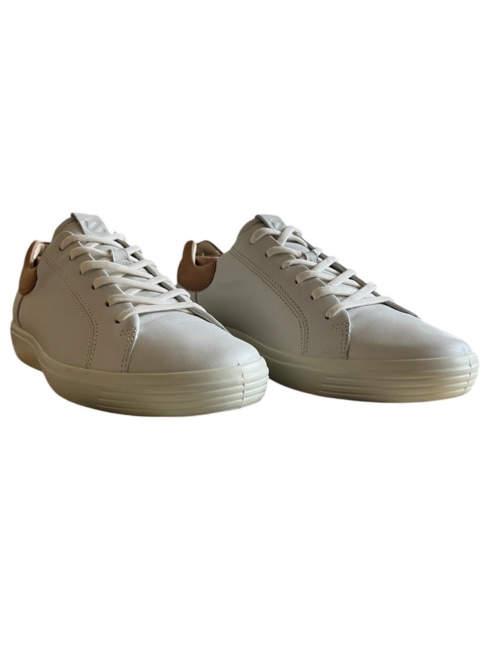 ECCO Soft 7 Men’s White Leather Sneakers US 10 EU 44 Minimalist Casual Shoes - Picture 5 of 9
